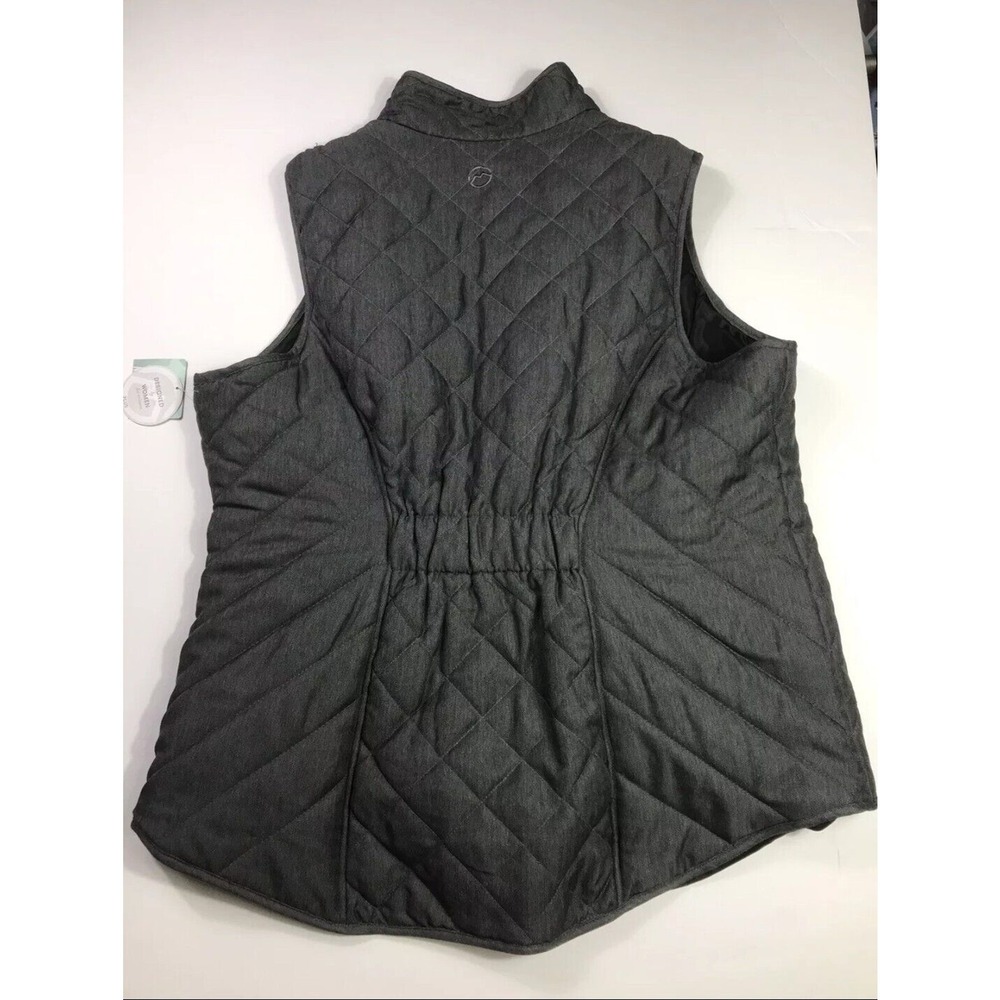 Magellan Womens Willow Creek Active Vest Classic FIt SIze 1XL Light Gray Zip Up - Picture 6 of 9